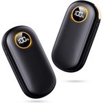 Rechargeable Hand Warmers 2 Pack, 8000mAh Electric Dual-Sided Heating with LED Display & Flashlight, 8 Heat Settings Up to 50℃, Reusable Hand Warmers for Raynauds, Hunting, Golf, Gifts for Women Men