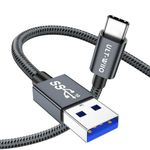 ULT-WIIQ USB 3.1 to USB C Cable，10Gbps USB C Data Cable，QC 3.0 3A Fast Charging Cable USB C for iPhone 15 Pro/Pro Max, S24 S23, Charger, Camera, SSD, Power Bank, Android Auto, CarPlay (1M)