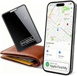 [Apple MFi Certified] Slim Wallet Tracker Card 1 Pack, Rechargeable Air Tracker Tag Work with Apple Find My (iOS Only), Smart AirTag Card for Wallet, Passports, Luggage, IP68 Waterproof Tracking Card