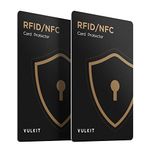 VULKIT RFID/NFC Blocking Cards - 2 Pack, Ultra Thin Credit Card Protector, Contactless Cards Protecor, Premium NFC Blocker, for Credit Cards, ID Cards, Passports, Wallet