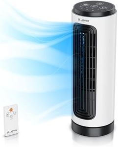 Brandson - Turmventilator mit 60° Oszillation, 31cm Leise Ventilator mit 3 Geschwindigkeiten, Schnelle Kühlung Tischventilator für Büro Zuhause Schlafzimmer, 20W Maximal Windgeschwindigkeit 7,93 m/s