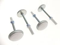 Tech Team Adjustable Bed Glide, Bedframe Glides, 40mm Nylon Glide, Adjustable up to 4 Inches, Heavy-Duty Locking Nut, 4 Pieces