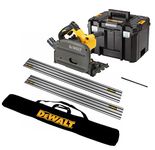 Dewalt DCS520NT 54v XR FLEXVOLT Cordless Plunge Saw - Bare Tool + 2 Guide Rails