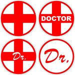 ARWYs Universal Red Outer Stickers for All Cars and Bikes - Set of 4