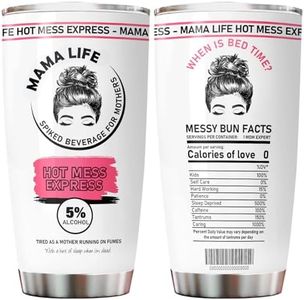 34HD Christmas Gifts for Mom, Funny Mom Tumbler with Lid 20oz Stainless Steel, Funny Mom Cup, Mom Life Tumbler, Mom Travel Mug, Funny Mom Gifts from Son Daughter