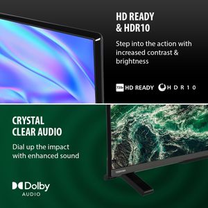 Toshiba 32" HD Smart LED TV – Built-In Apps, Slim Display