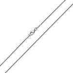 Thin Snake Flexible Chain Link Strong 1.5MM for Women for Men Necklace Polished Stainless Steel 20 Inch