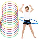 Kathfly 12 Pcs Exercise Hoops Plastic Toy Hoop for Kids Adults Bulk Hoops Kids School PE Sports Playground Playing Fitness Gymnastics Equipment Party Games (24 Inch and 28 Inch)