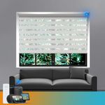 Blindify Motorized Zebra Blinds with Remote Smart Blind Work with Homekit Alexa Electric Day and Night Shade Cordless Automatic Solar Powered Window Shade Customize(Classic White)