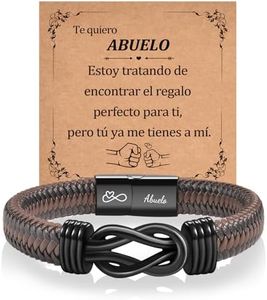 CheersLife Regalos Originales para Hombre,Regalos para Hombre Regalo Abuelo Regalos para Abuelos, Pulsera Cuero Hombre Regalo Dia de los Abuelos Regalo Abuelos Navidad Regalo Dia del Padre