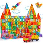 Magnetic Tiles, 100PCS Magnetic Blocks for Kids, Magnet Building Set with 2 Cars, Construction Building Set,STEM Sensory Educational Toys Gift for Toddlers Kids 3 4 5 6 7 8 9 Year Old