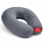 Trajectory Travel Neck Pillow for Travelling and Sleeping in Airplane Flight, Cab, Car, Train, Bus for Men and Women Grey (As seen on Shark Tank)