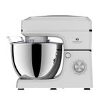 Rossmann Stand Mixer, Professional 2000 Watts 100% Pure Copper Motor, 8 Lit SS Bowl, 4 Safety Features, Metal Gears & Planetary Rotation, Teflon Coated Accessories, White