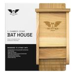 WildYard Cedar Bat House - Single Chamber Preassembled - Garden Habitat with Bat Boxes for Gardens & Nature Enthusiasts