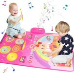 Baby Toys for 1 Year Old: Baby Musical Mat Toddler Toys Age 1-2 - 3 in 1 Piano Drum Babies Play Mat - Infant Music Toy 12-18 Months Babies Birthday Valentines Gifts for 1 2 3 Year Old Boys Girls Bunny