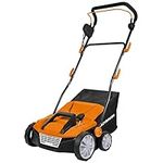 Lazy-Brush 1800w Artificial Grass Power Brush Rake Vacuum Electric Self Propelled Lawn Cleaner Orange