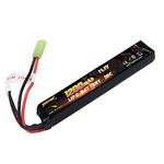 NASTIMA 11.1V 1200mAh 3S 20C LiPo Airsoft Battery Pack Compatible with Mini Tamiya Connector for Airsoft Guns AK47 MP5K MP5 Scar M249 AUG AEG