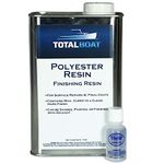 TotalBoat Polyester Finishing Resin - Marine Grade Fiberglass Resin with Wax for Boat and Surfboard Building and Repair (Quart)(Packaging May vary)