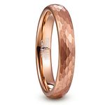 NUNCAD Rose Gold Plated Wedding Ring 4mm Couples Rings Match Rings Size V½