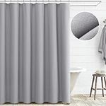 Awellife Grey Linen Shower Curtain 