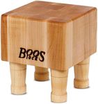 John Boos Medium Maple Wood End Grain Cutting Board for Kitchen 6” x 6” x 4”