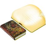 QXMGCBOK 3D Embossed Book Night Light, Folding Book Lamp,Decorative Faux Books Decor for Office, Book Lovers Unique Gifts for Men Woman Children (Elk 12.5 * 8.5 * 2 cm)