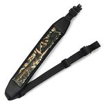 GUGULUZA Neoprene Gun Sling Antiskid Gun Belt Gun Strap With 2 pcs Swivels(Camo with Swivels)