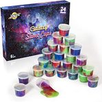 Joyjoz 24 Packs Galaxy Slime, Party Favor for Kids Girls & Boys, Adults, Non Sticky, Stress & Anxiety Relief, Wet, Super Soft Sludge Toy