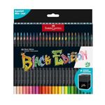 Faber-Castell Black Edition Colored Pencils - 50 Count, Black Wood and Super Soft Core Lead, Color Pencil Set for Artists, Art Supplies for Teens, Adults, Beginners, and Kids