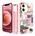 Pegmode for iPhone 12 Case - Heavy Duty Protective Designer Christian Quotes Cute Cartoon Hard Shockproof Bumper Phone Cases for Apple 12 for Girly Women Men Girls Boys Teens