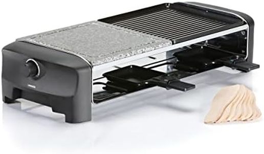 Princess 162820 Raclette 8 et 1/2 Gril et 1/2 Pierre à cuire