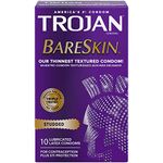 Trojan Studded Bareskin Lubricated Condoms, 10 Count