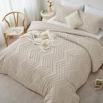 CozyLux King Size Comforter Set Bei