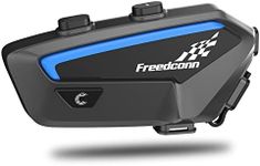 FreedConn Motorcycle Bluetooth Headset Helmet Intercom Wireless Headphone Speaker FX Motorcycle Communication System Intercom Earphone/Voice Assistant for All Types of Helmets Black