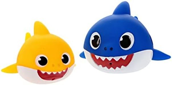 Pinkfong Baby Shark Bath Squirters 2 Pack, Baby Shark & Daddy Shark