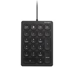 Kensington Wired Numeric Keypad, 21-Key Number Pad with 4 Shortcut Keys, Quiet Scissor Keys, Compact USB-A Numeric Keyboard, for Windows, macOS & Chrome OS (K79820WW), Black