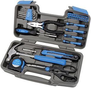 Apollo Tools Original 39 Piece General Household Tool Set in Toolbox Storage Case with Essential Hand Tools for Everyday Home Repairs