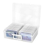 Youyijia Photo Storage Box 4" x 6" - 16 Inner Craft Storage Photo Cases Clear Plastic Organizer for Pictures Crafts and Seeds