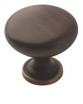 Amerock | Cabinet Knob | Oil Rubbed Bronze | 1-1/4 inch (32 mm) Diameter | Edona | 10 Pack | Drawer Knob | Cabinet Hardware