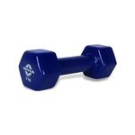 Nivia Vinyl Dumbbells for Hand Weights, Strength Training, Full Body Workout, Weight Loss & Exercise, Fitness Training, For Men & Women for Home Workouts, and Gym Equipment Set of 2 Kg Dumbbells (Blue)