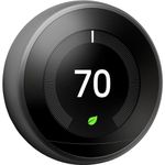 Google Nest Learning Thermostat 3rd Generation, Black - Smart Thermostat - A Brighter Way To Save Energy, Black