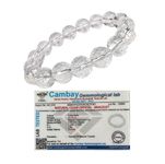 Life Yantraa Clear Quartz Healing Crystal Bracelet for Men & Women | Certified Natural Sphatik | Energized | Diamond Cut