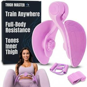Thigh Master for Women, Pelvic Floor Exercise Devices, Kegel Exerciser Pelvic Floor Muscle, Inner Thigh Exerciser, Kegel Exercise, Thigh Trainer with Extra Figure and Hip Resistance Bands