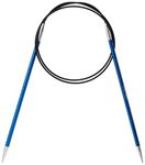 KNIT PRO KP47129 Zing: Fixed Circular Knitting Pins: 80cm x 4.00mm, Metal, 4 , Blue