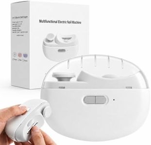 Electric Nail Clipper and File with Adjustable Speeds and LED Light