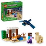 LEGO Minecraft Steve's Desert Expedition Building Toy, Biome with Minecraft House and Action Figures, Minecraft Gift for Independent Play, Gaming Playset for Boys, Girls and Kids Ages 6 and Up, 21251