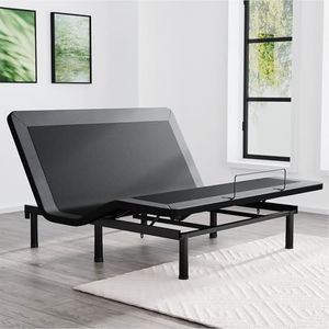 SunsGrove Adjustable Bed Frame with Wireless Remote, Electric Bed Frame, Head and Foot Incline, Adjustable Leg Heights Bed Base, Memory Pre-Sets, Anti-Snore (California King)