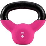 Yes4All DLKP Neoprene Coated Kettlebell Weights, Strength Training Kettlebells - 2 KG, Pink