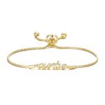 Philip Jones Gold Plated Auntie Bracelet Created with Zircondia® Crystals