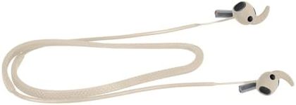 kwmobile Strap Compatible with Samsung Galaxy Buds 3 Pro - Silicone Cord Holder for Wireless Earphones - Beige